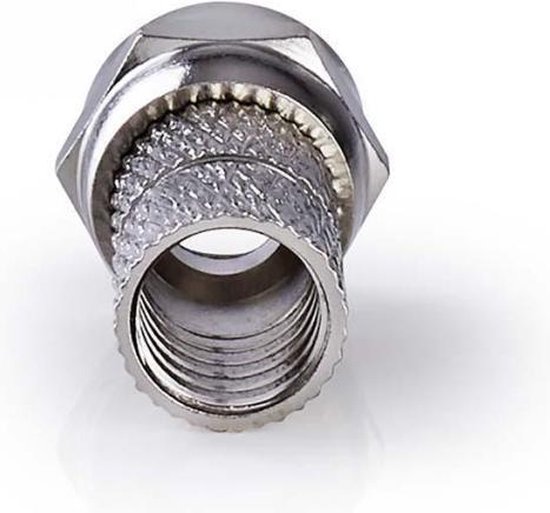 Nedis F-connector | Mannelijk | Voor 6,8mm-coaxkabels | 25 stuks | Metaal