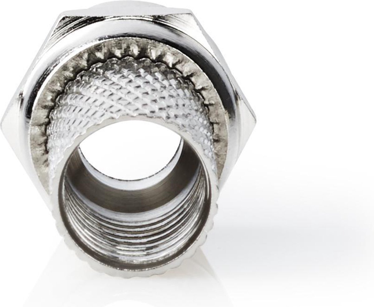 Nedis F-connector | Mannelijk | Voor 6,8mm-coaxkabels | 25 stuks | Metaal