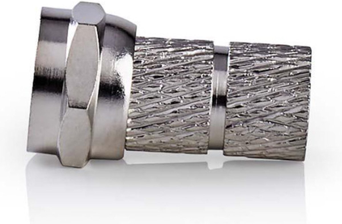 Nedis F-connector | Mannelijk | Voor 6,8mm-coaxkabels | 25 stuks | Metaal