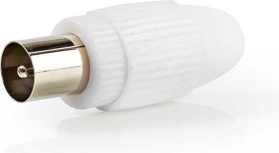 Nedis IEC (Coax) -Connector | Male + Female - Recht | 2 Stuks | [CSGB40999WT] - Wit
