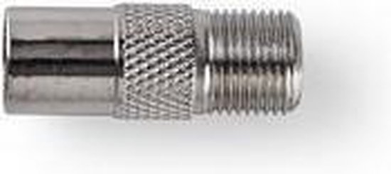 Nedis Satelliet- en antenne-adapter | Coax male - F female | 10 stuks | Metaal [CSGP41954ME]