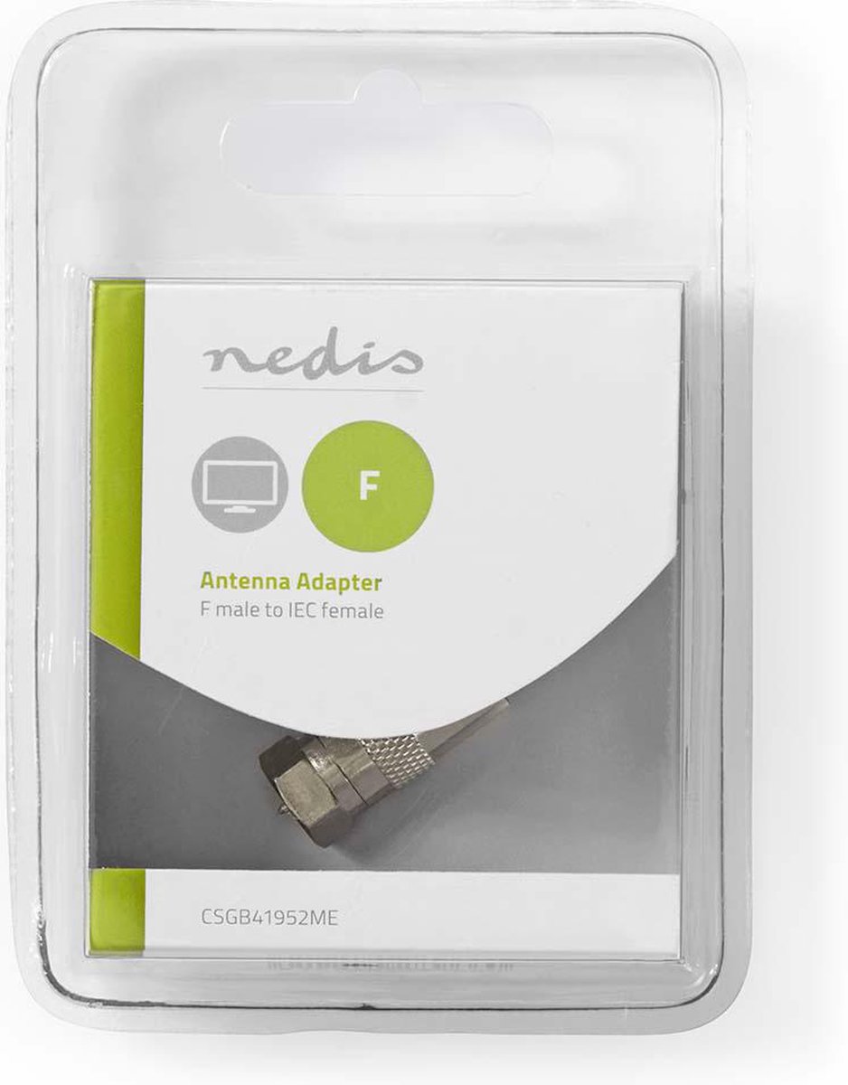 Nedis Satelliet- en Antenne-Adapter | F Female - Coax Female | Metaal