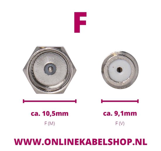 Nedis Satelliet- en Antenne-Adapter | F Female - F Female | Metaal