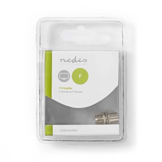 Nedis Satelliet- en Antenne-Adapter | F Female - F Female | Metaal