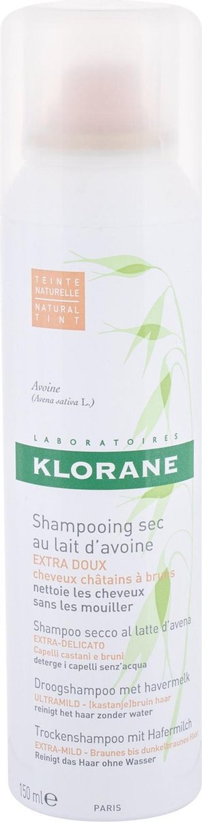 Klorane - Champú Seco Color Natural Extra Suave A La Leche De Avena