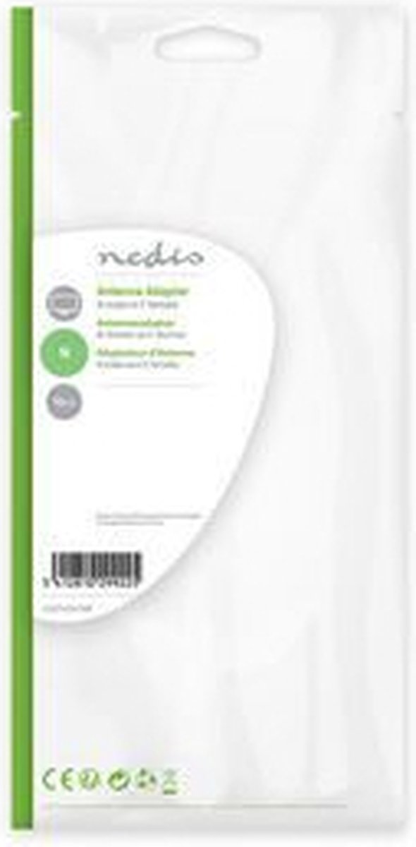 Nedis Satelliet- en antenne-adapter | N male - F female | 10 stuks | Metaal