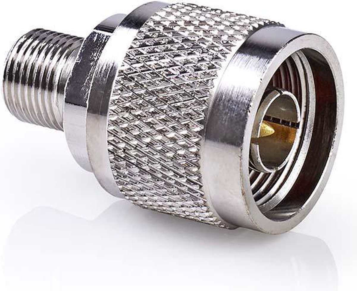 Nedis Satelliet- en antenne-adapter | N male - F female | 10 stuks | Metaal