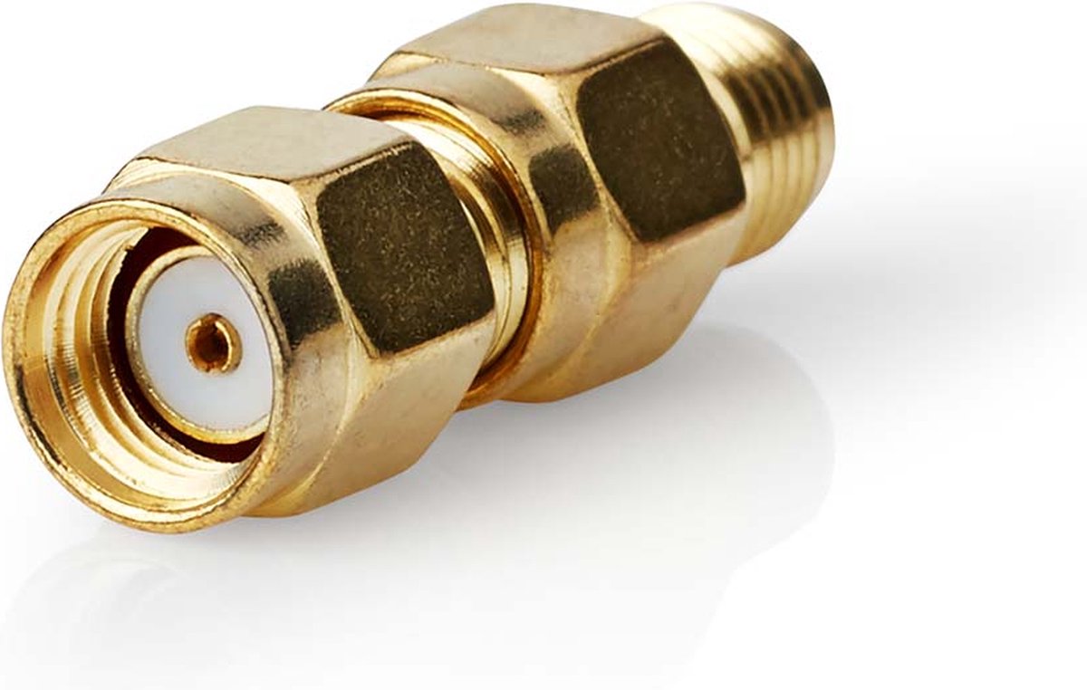 Nedis SMA-Adapter | SMA Male (Omgekeerde Polariteit) - SMA Female | 2 Stuks | - Goud