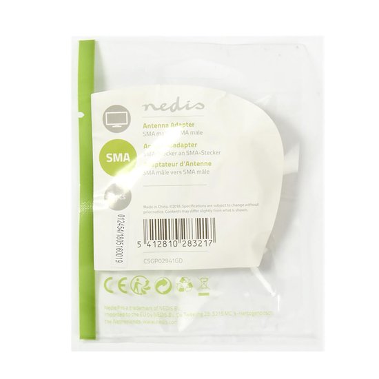Nedis SMA-Adapter | SMA Male - SMA Male | 2 Stuks | - Goud