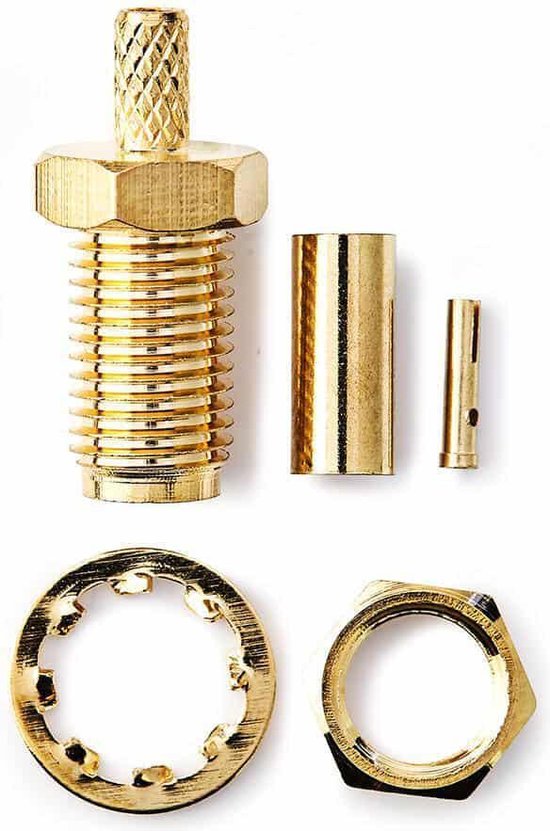 Nedis SMA-Connector | Female - Voor RG174-Kabels | 2 Stuks | - Goud