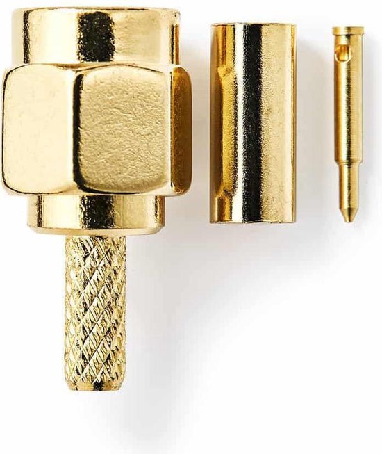 Nedis SMA-Connector | Male - Voor RG174-Kabels | 2 Stuks | - Goud