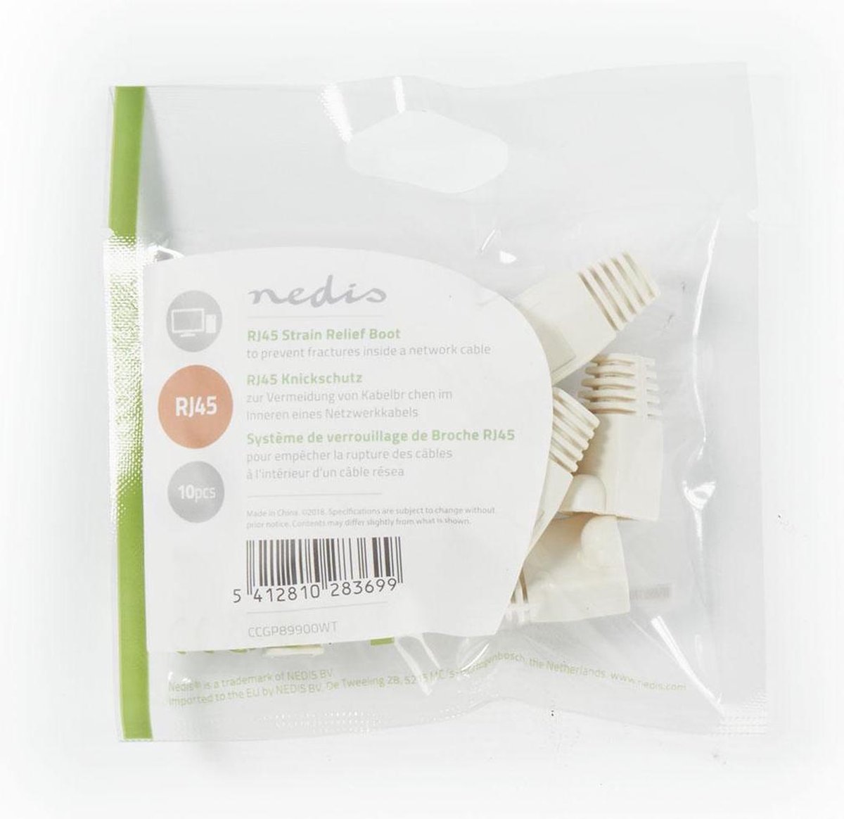 Nedis Trekontlasting | Voor RJ45 Netwerkconnectors - 10 Stuks | - Wit