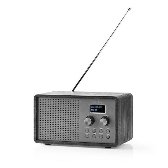 Nedis DAB+ Radio | 4,5 W | FM | Klok & Wekkerfunctie | - Zwart