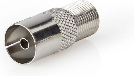 Nedis Satelliet- en Antenne-Adapter | F Female - IEC (Coax) Female | Metaal