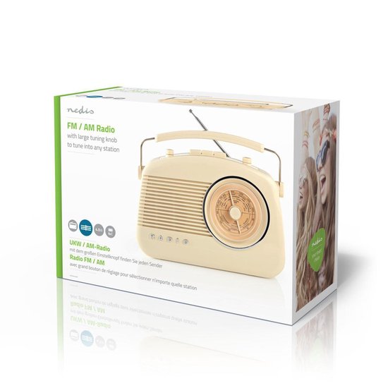 Nedis FM-radio | 4,5 W | Draaggreep | | Ivoor