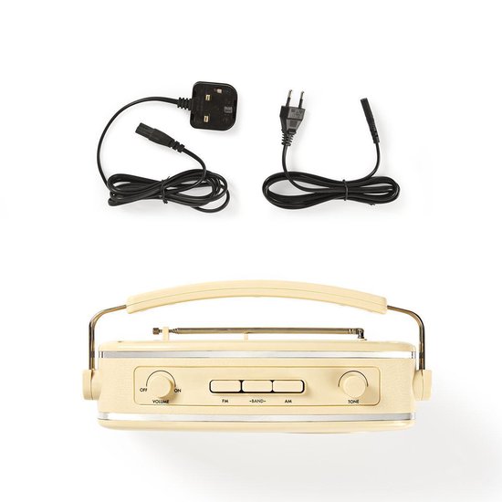 Nedis FM-radio | 4,5 W | Draaggreep | | Ivoor