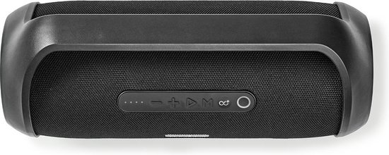 Nedis Party-Boombox | 12 Uur Speeltijd | Bluetooth® | TWS | Handvat | - Zwart