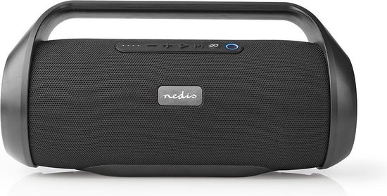 Nedis Party-Boombox | 12 Uur Speeltijd | Bluetooth® | TWS | Handvat | - Zwart