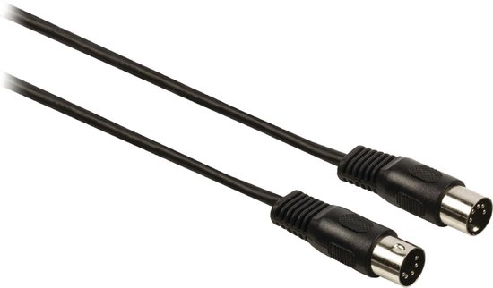 Nedis DIN-Audiokabel | DIN 5-Pins Male - DIN 5-Pins Male | 1,0 m | - Zwart