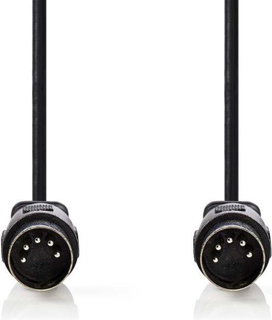 Nedis DIN-Audiokabel | DIN 5-Pins Male - DIN 5-Pins Male | 1,0 m | - Zwart