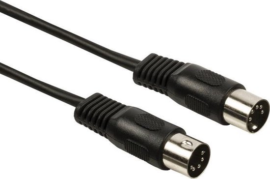 Nedis DIN-Audiokabel | DIN 5-Pins Male - DIN 5-Pins Male | 1,0 m | - Zwart