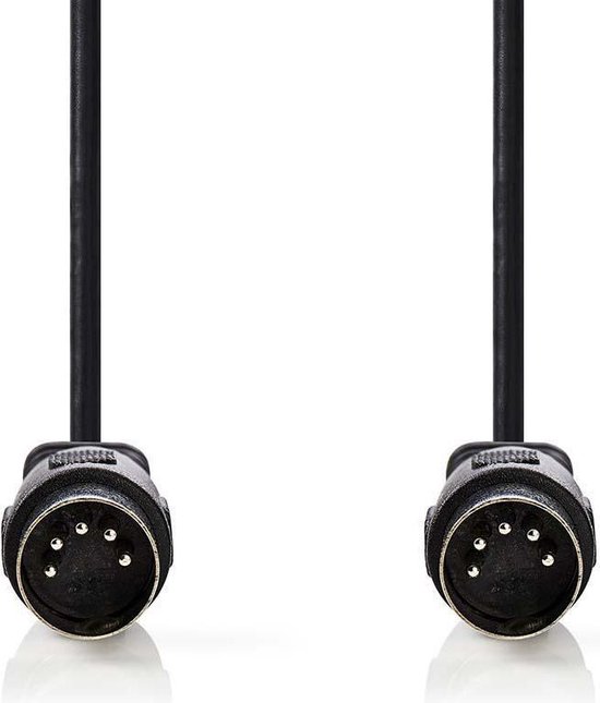 Nedis DIN-Audiokabel | DIN 5-Pins Male - DIN 5-Pins Male | 1,0 m | - Zwart