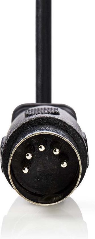 Nedis DIN-Audiokabel | DIN 5-Pins Male - DIN 5-Pins Male | 1,0 m | - Zwart