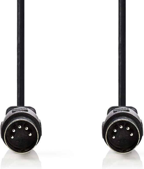 Nedis DIN-Audiokabel | DIN 5-Pins Male - DIN 5-Pins Male | 2,0 m | - Zwart