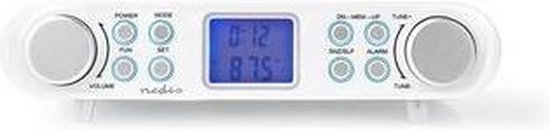 Nedis FM-Radio | Keukenradio Onderbouw | 30 Voorkeurstations | Display met Automatische Dimmer | - Wit