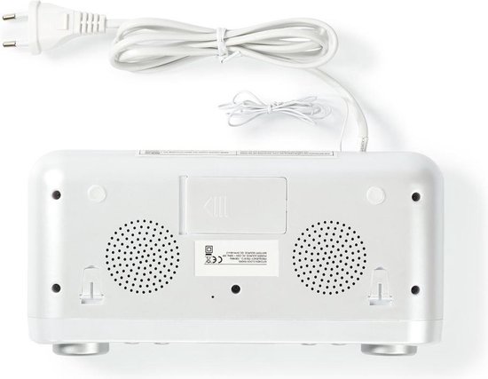 Nedis FM-Radio | Keukenradio Onderbouw | 30 Voorkeurstations | Display met Automatische Dimmer | - Wit