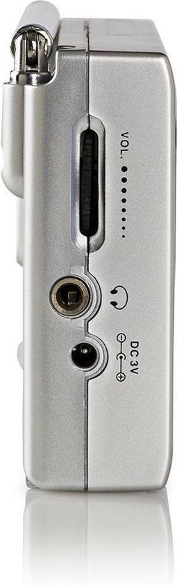 Nedis FM-radio | 1,5W | Wereldontvanger | Alarmfunctie | - Grijs