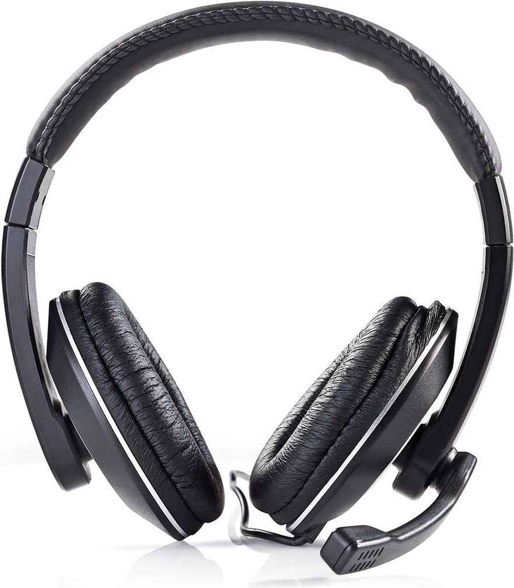 Nedis PC-headset | Over-ear | Microfoon | Dubbele 3,5 mm connector - Zwart
