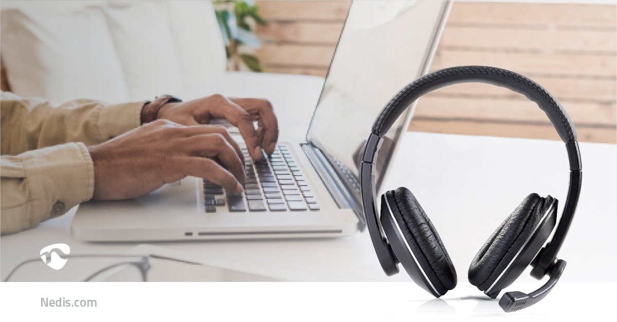 Nedis PC-headset | Over-ear | Microfoon | Dubbele 3,5 mm connector - Zwart
