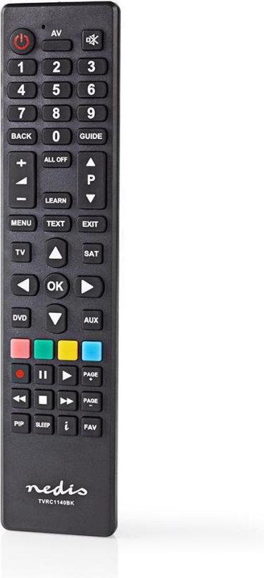 Nedis Universele afstandsbediening | PC-Programmeerbaar | Bedient 4 Apparaten - Zwart