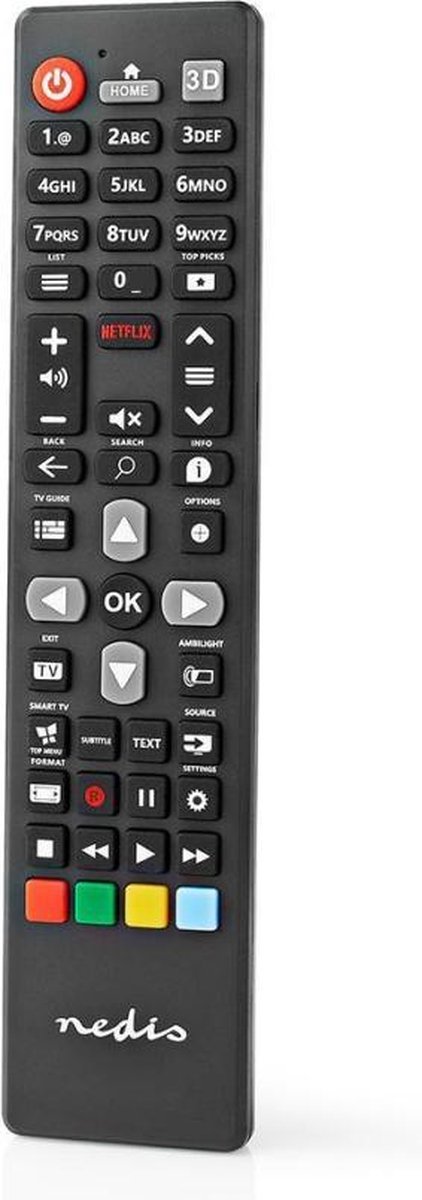 Nedis Vervangende Afstandsbediening | Philips TV | Klaar voor Gebruik - Zwart