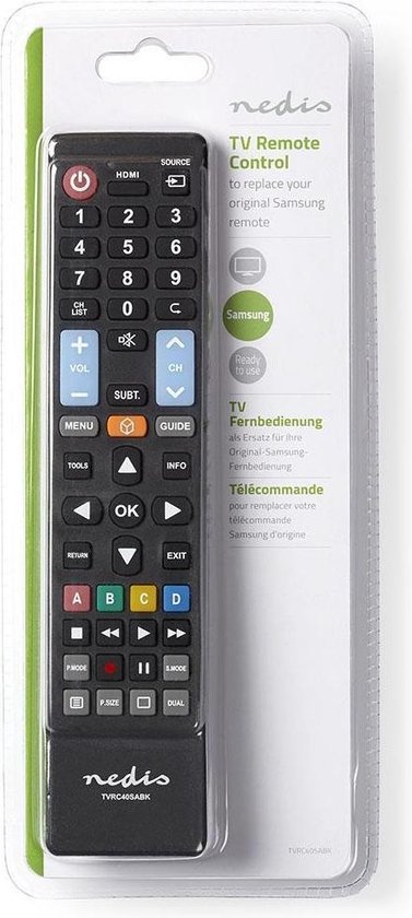 Nedis Vervangende Afstandsbediening | Samsung TV | Klaar voor Gebruik - Zwart