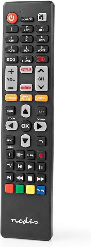 Nedis Vervangende Afstandsbediening | Voor TCL/Thomson TV | Klaar voor Gebruik - Zwart