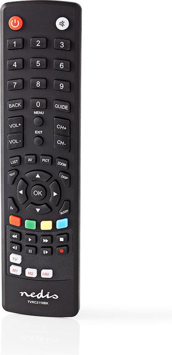 Nedis Universele Afstandsbediening | Voorgeprogrammeerd | Bedient 1 Apparaat - Zwart