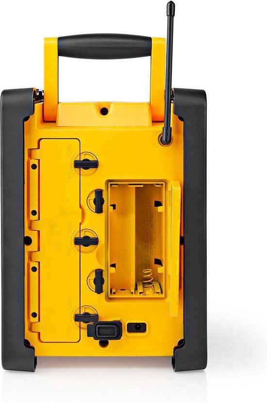 Nedis FM-Bouwradio | 15 W | Bluetooth® | IPX5 | Handvat | Geel / - Zwart
