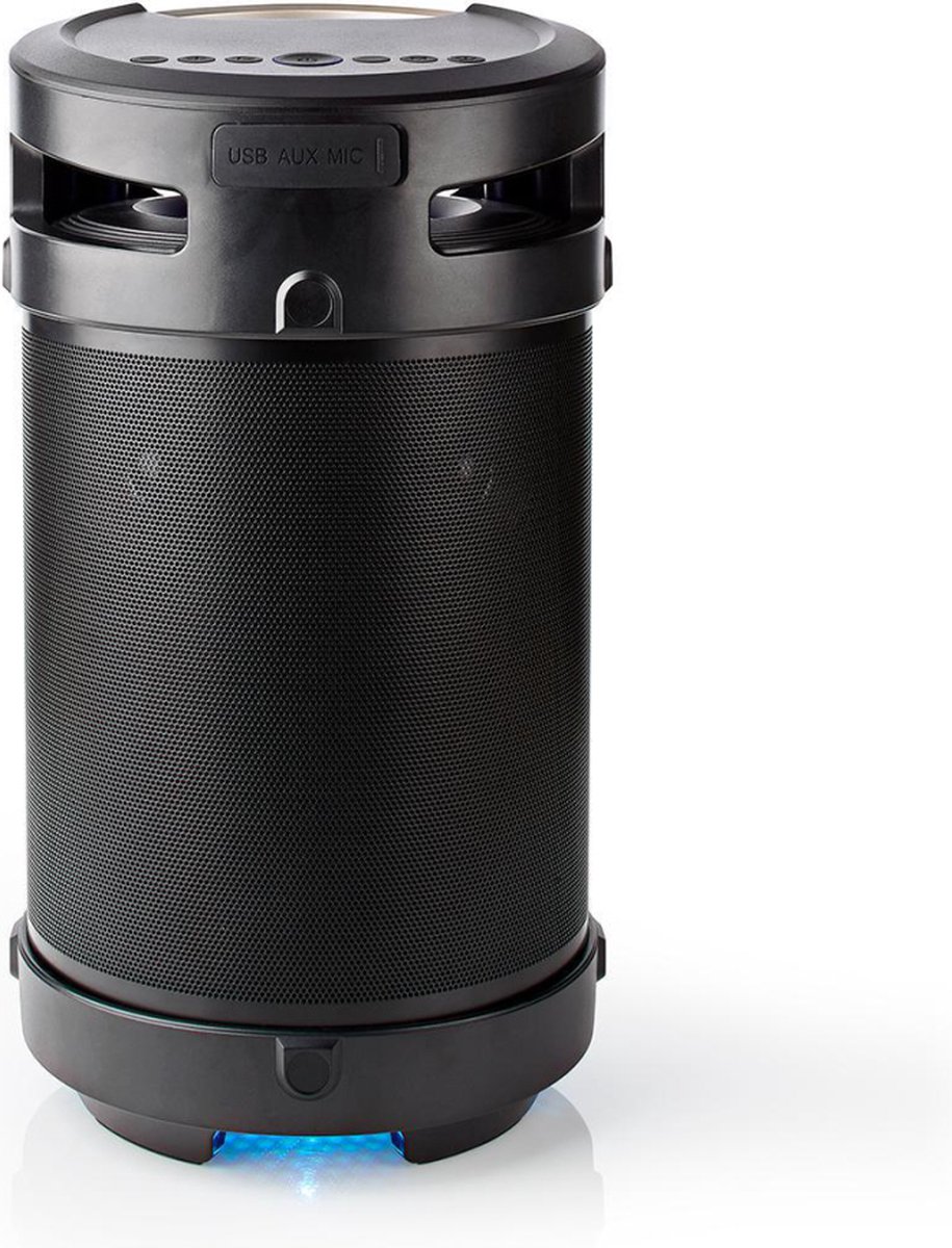 Nedis Bluetooth® feestluidspreker | 3,5 uur gebruiksduur | 150 W | IPX5-waterdicht | TWS | Handgreep | Fe - Zwart