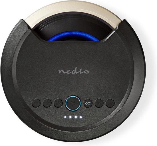 Nedis Bluetooth® feestluidspreker | 3,5 uur gebruiksduur | 150 W | IPX5-waterdicht | TWS | Handgreep | Fe - Zwart