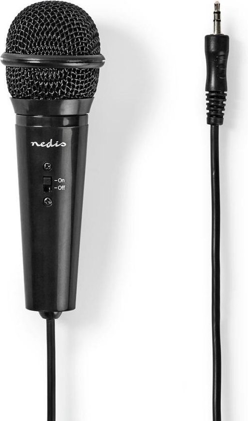 Nedis Bedrade Microfoon | Aan/Uitknop | Met Standaard | 3,5 mm