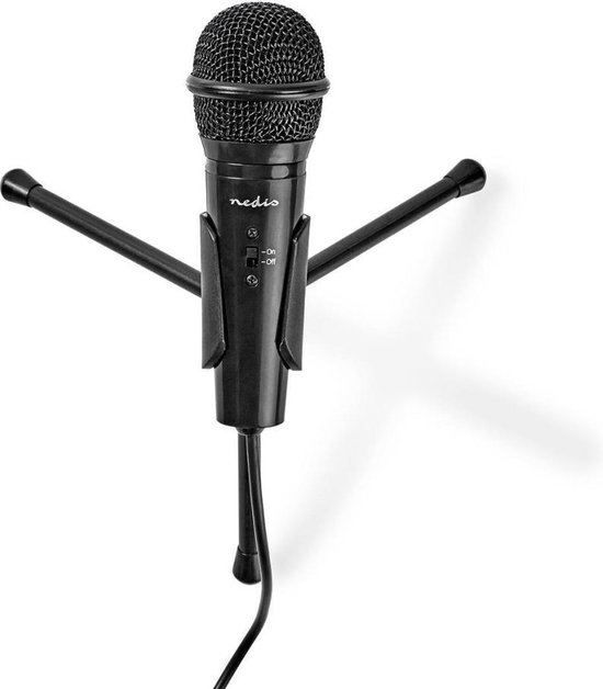 Nedis Bedrade Microfoon | Aan/Uitknop | Met Standaard | 3,5 mm