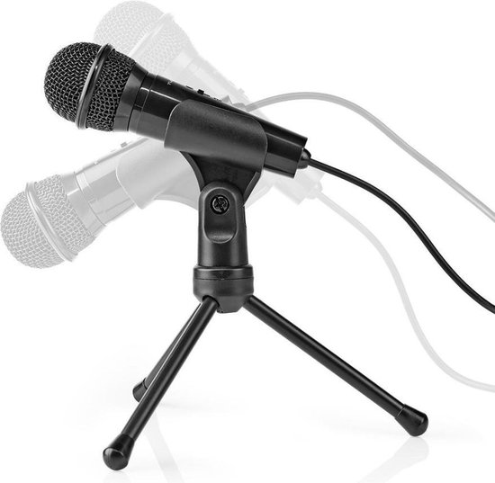 Nedis Bedrade Microfoon | Aan/Uitknop | Met Standaard | 3,5 mm