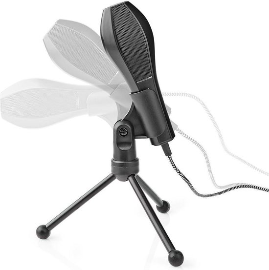 Nedis Bedrade Microfoon | Dubbele Condensator | Met Standaard | USB
