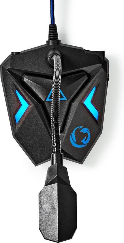 Nedis Desktop Gaming-Microfoon | Flexibele Nek | USB | Mute-Knop | 3,5 mm Stereo-Audioconnector - Zwart