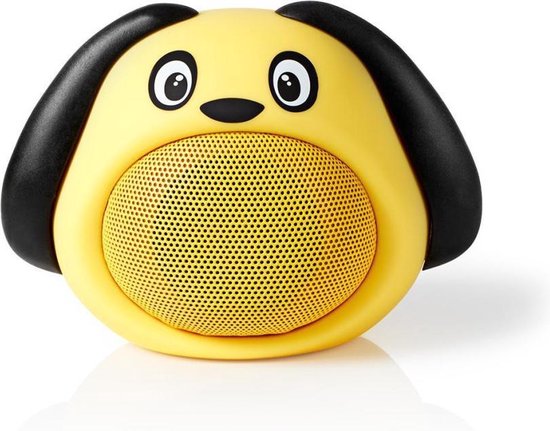 Nedis Animaticks Bluetooth Speaker | 3 uur Speeltijd | Handsfree bellen | Dusty Dog - Geel