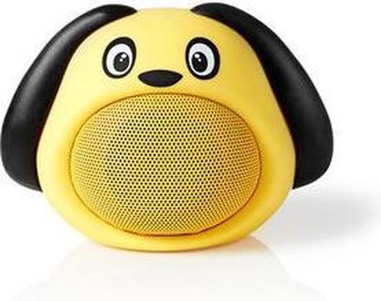Nedis Animaticks Bluetooth Speaker | 3 uur Speeltijd | Handsfree bellen | Dusty Dog - Geel