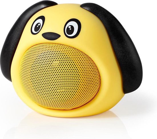Nedis Animaticks Bluetooth Speaker | 3 uur Speeltijd | Handsfree bellen | Dusty Dog - Geel