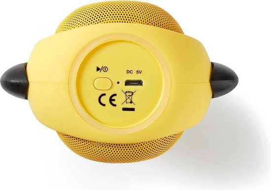 Nedis Animaticks Bluetooth Speaker | 3 uur Speeltijd | Handsfree bellen | Dusty Dog - Geel